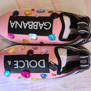 DOLCE AND GABBANA KIDS JERSEY SNEAKERS SIZE 2